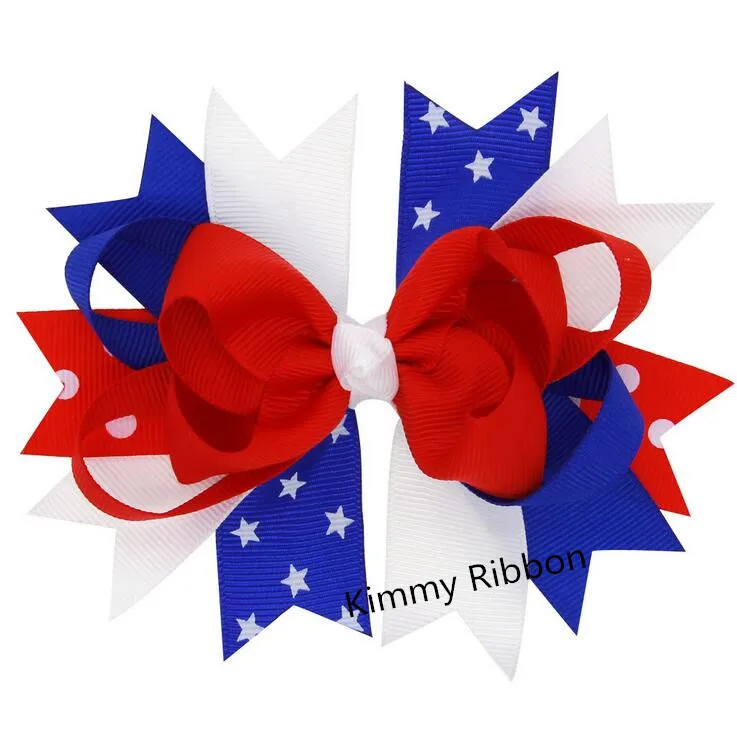 

20pcs Free shipping Bow / Flag hair bow / 4th of July hair bow / american flag Hair Clip