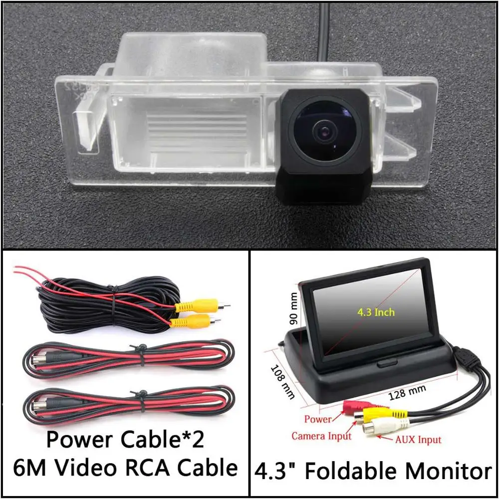 Cam N 4.3 inch Fold Full HD резервная камера заднего вида для Kia Optima II Sorento для hyundai Sonica NF 2004~ 2009 Автостоянка ЖК-зеркало монитор - Название цвета: Cam N 4.3 inch Fold