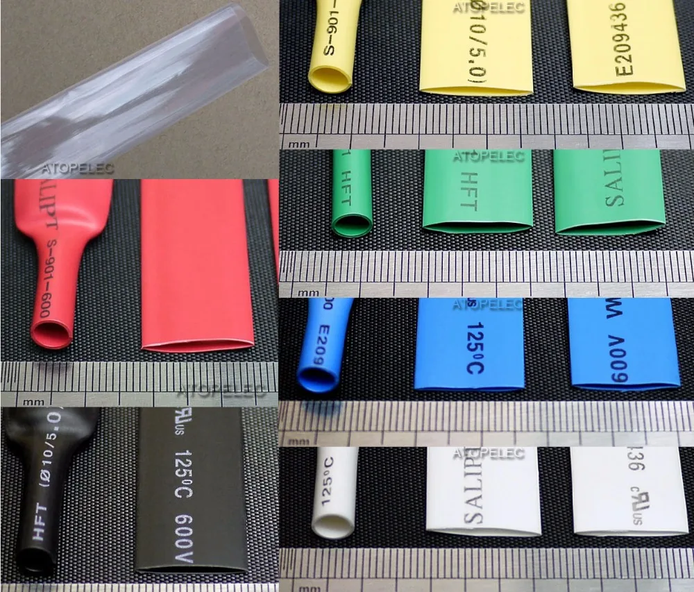 Термоусадочные полиолефиновые трубки 18 мм в ширину/10 диаметре 2:1 ROHS UL