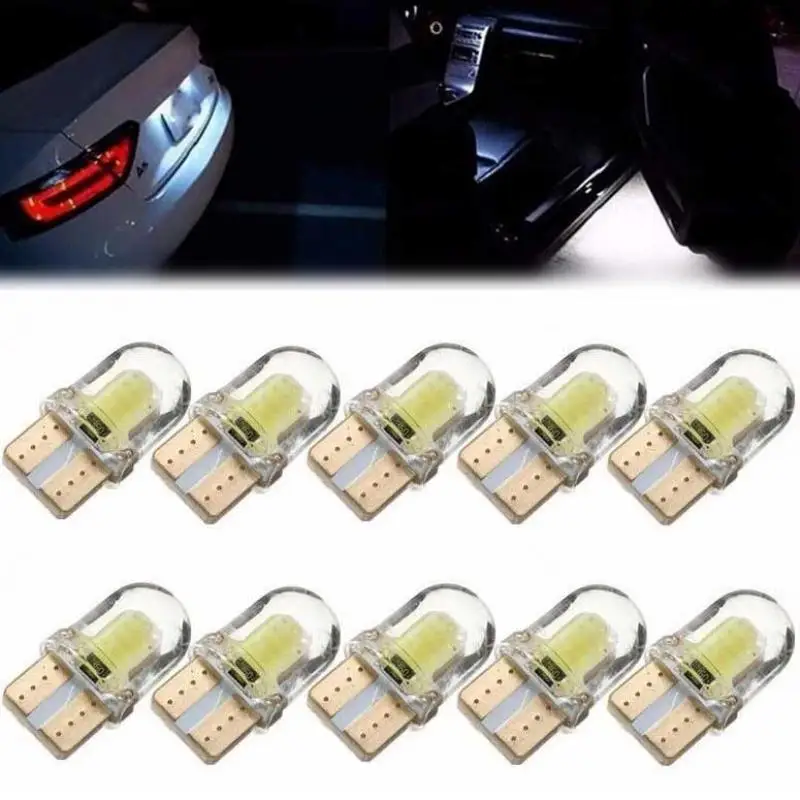 10pcs/lots T10 194 168 W5W COB LED Car License Plate Dome Map Light Bulb White | Автомобили и мотоциклы