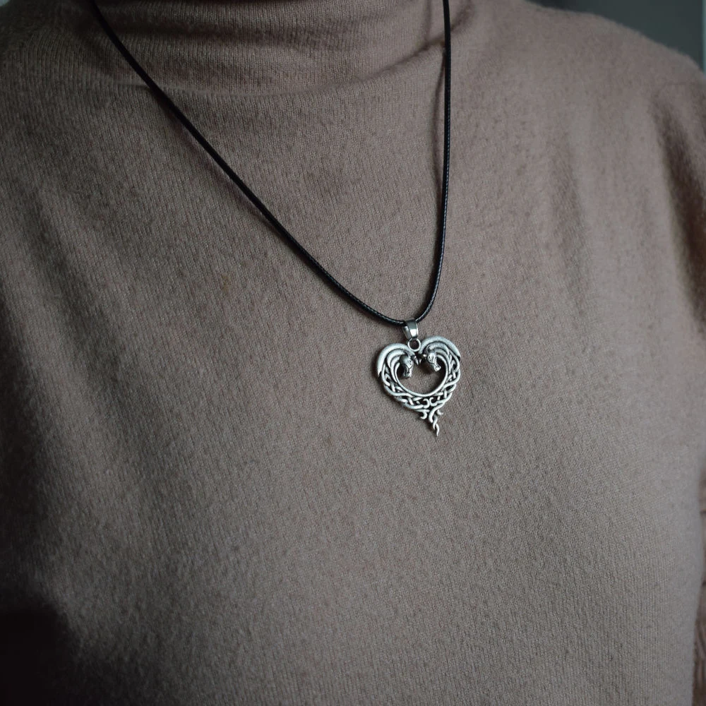 1 шт. ожерелье с сердцем и лошадкой подарок для пары | Украшения аксессуары