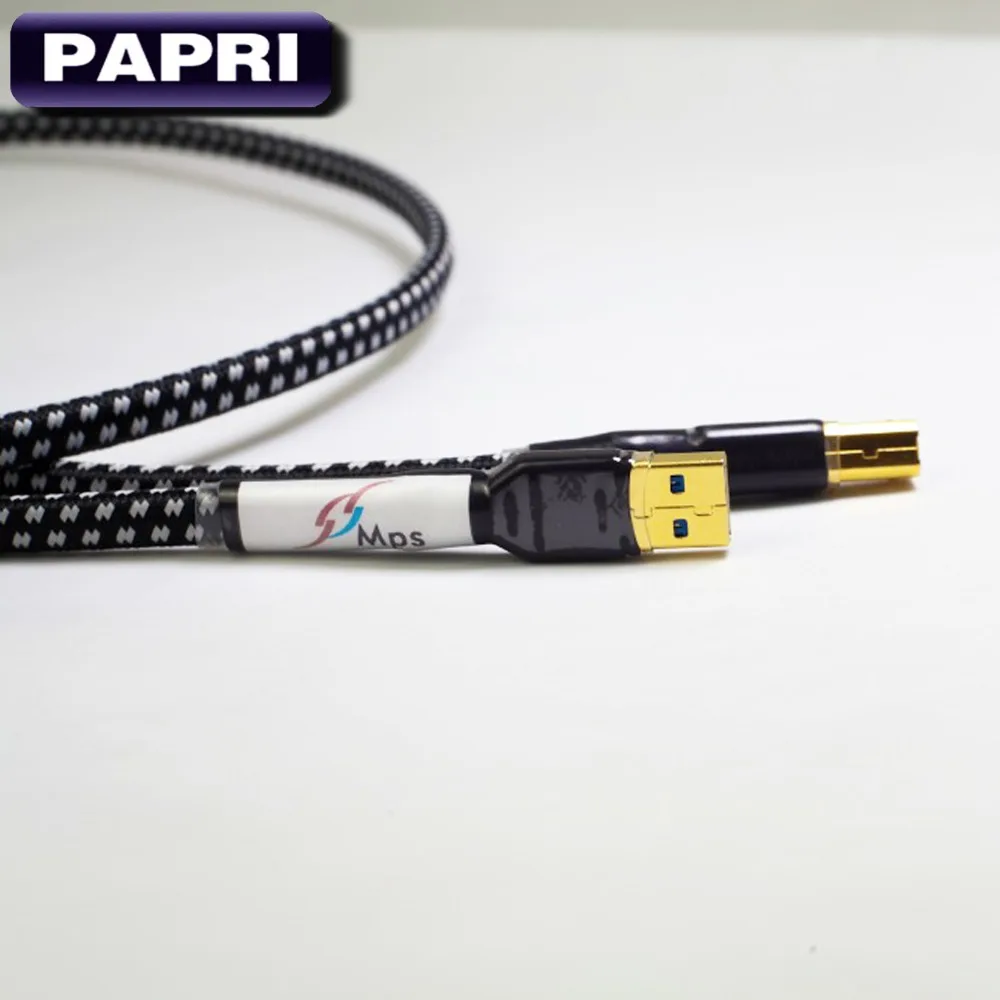 PAPRI MPS HD-770 разъем USB позолоченный штекер 99.9997% OCC+ посеребренный кабель для передачи данных аудио кабель провод HiFi для DAC PC