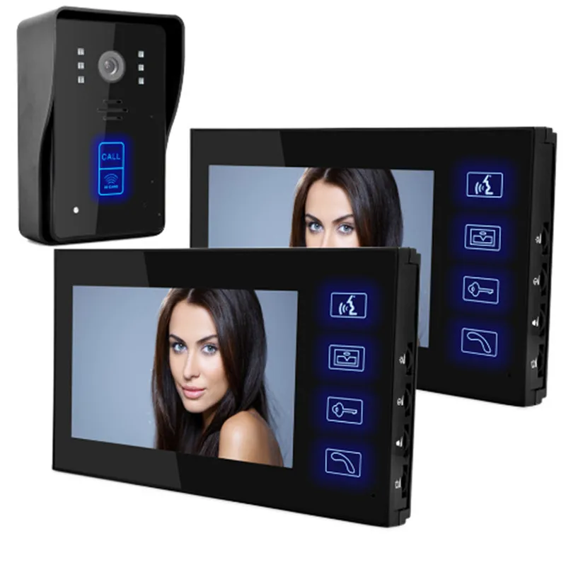 7 дюймов 1v2 сенсорная клавиатура идентификационная карта управление доступом