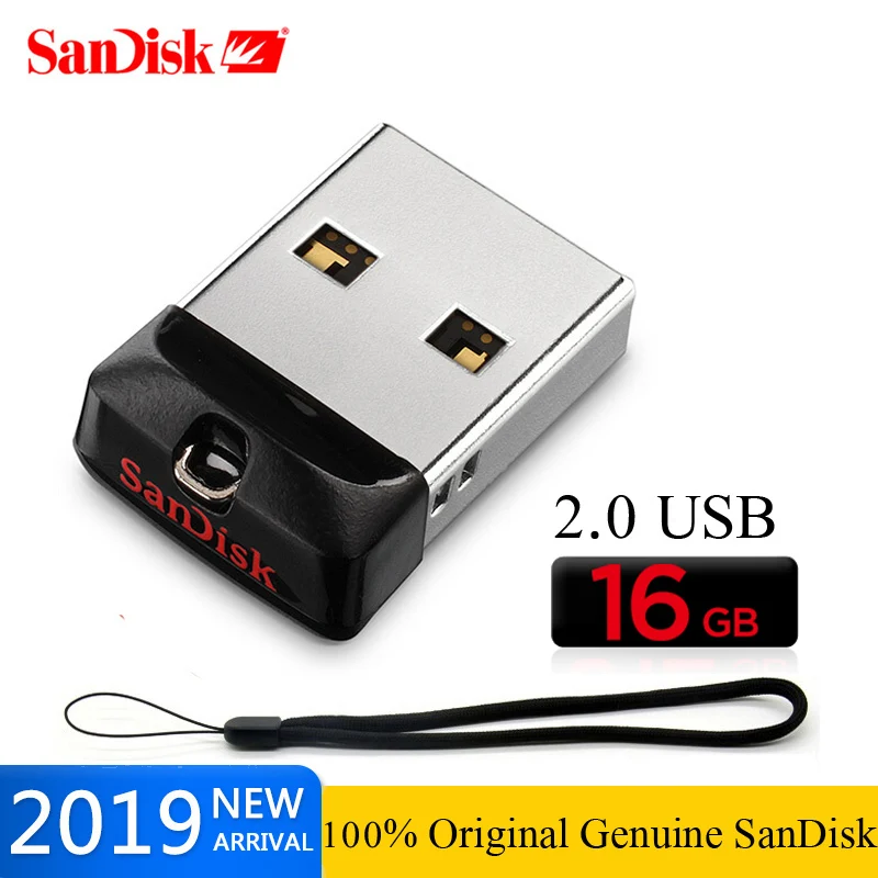 SanDisk USB 2 0 Мини накопитель 64 ГБ 32 16 8 флеш карта памяти U диск ключ Флешка CZ33 для ПК