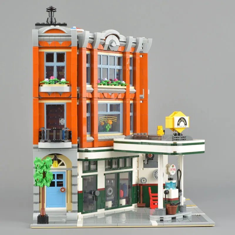 Создатель 15042 City Building House угловой гараж набор совместим с lego 10264 модель здания