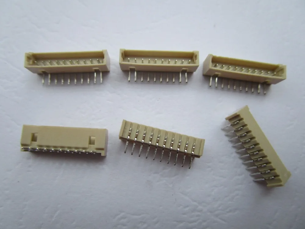 100 шт. шаг 1 25 мм Micro 10 Pin Правый ангел штекер поляризационный разъем | Обустройство