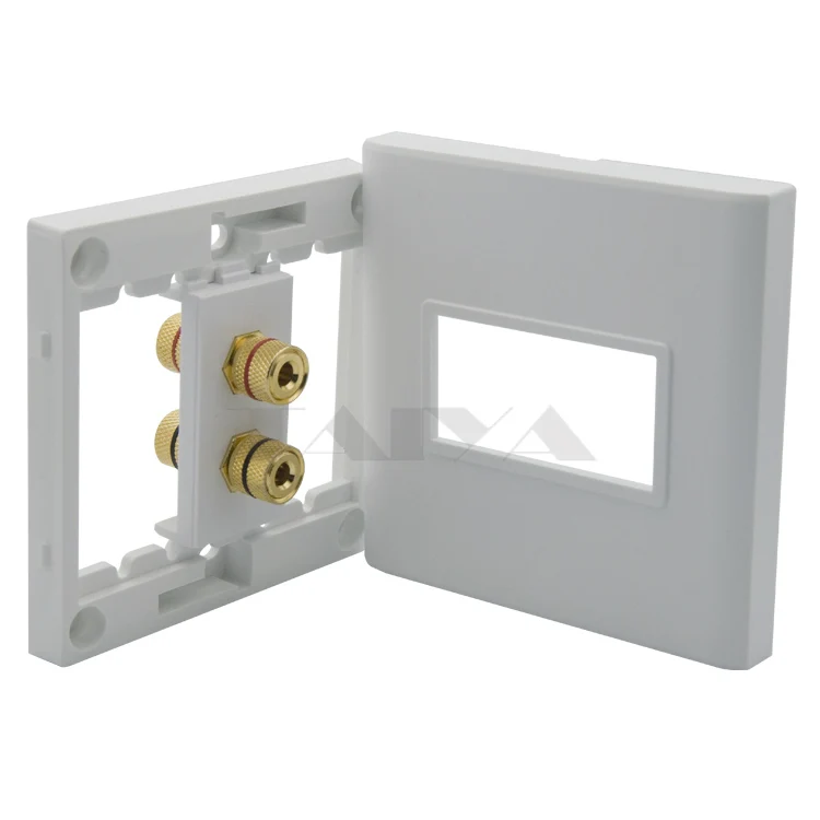 1 Gang EU Style 1.0 Speaker 2 Ports Banana Plug Binding Post Wall Plate | Электроника