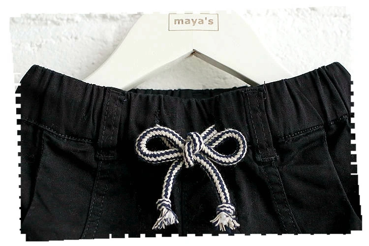 Mayas/черные детские штаны с дырками в дырочку; винтажные рваные однотонные детские брюки; модные хлопковые джинсы для малышей; 82043
