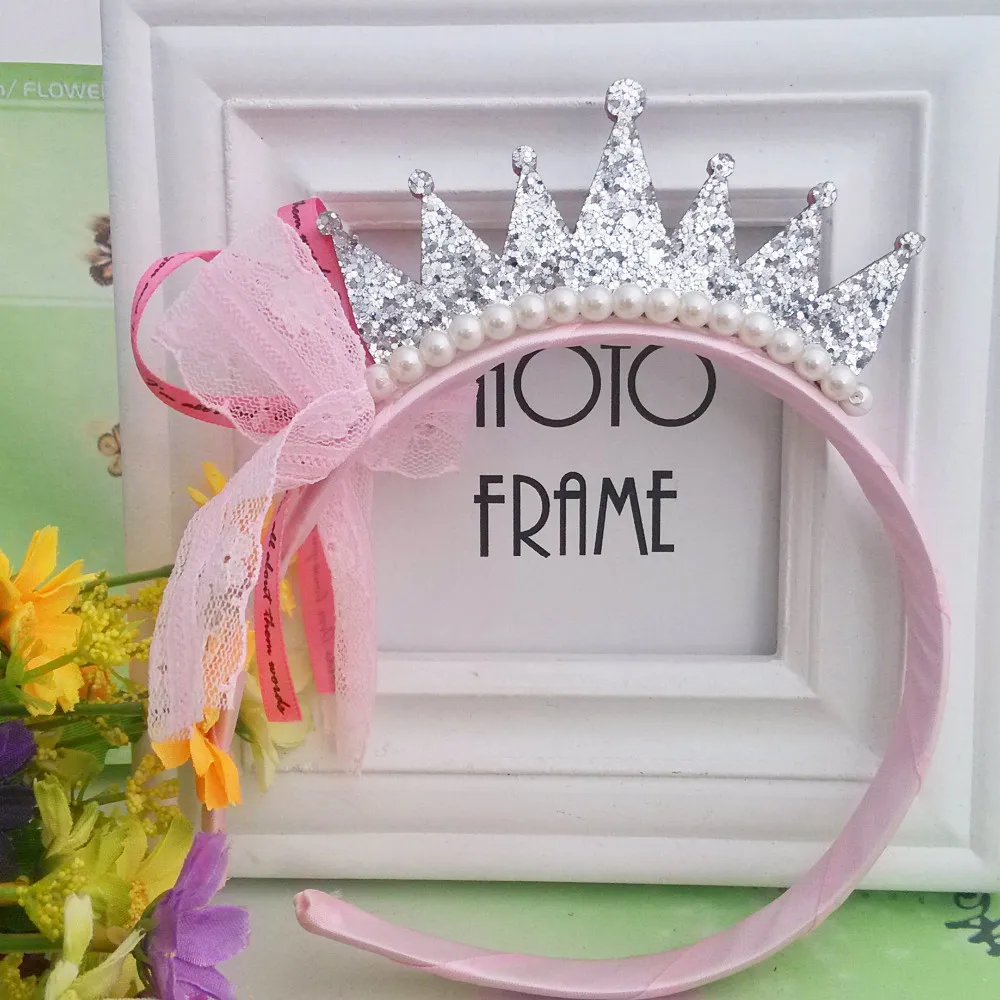 M MISM лента с ангелом и бантом кружевная жемчужная Корона головной убор тиара