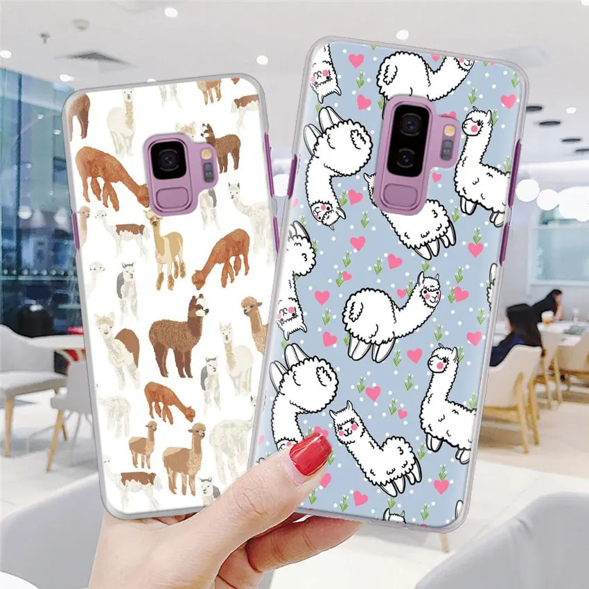 Милый ламы Альпака чехол для телефона для samsung Galaxy S10e S10 плюс S7 S8 S9 Plus, Note 8, 9, 10, плюс S10 5G M20 M30 жесткий чехол Coque