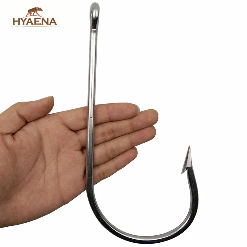 

Hyaena 1pcs 7731 Super Sharp Strong Thick Stainless Steel Fishing Hooks Big Game Shape Large Fishing Lure Hook