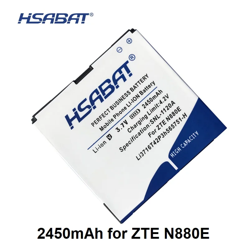 Аккумулятор HSABAT Li3716T42P3h565751-H 2450 мАч для ZTE N880E N860 N855D U885 U880E V889D V880E | Мобильные