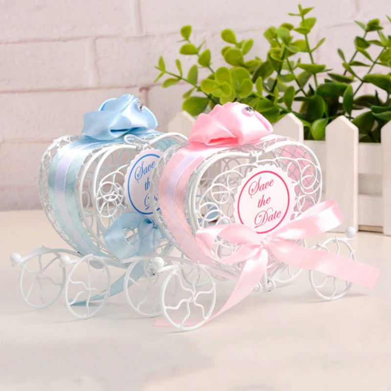 Unique Wedding Favor Box Candy Boxes Gift Organizer Romantic Carriage Sweets Chocolate Birthday Party Favors GOD | Дом и сад
