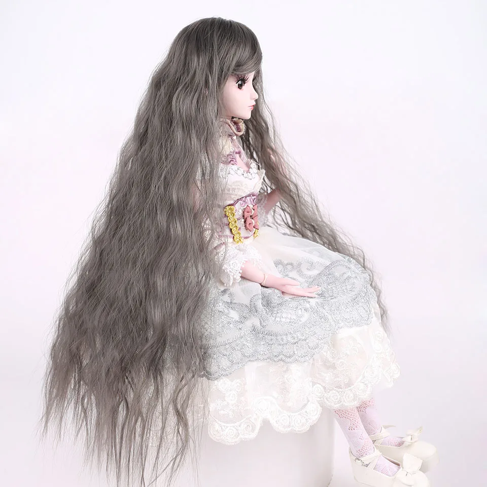 4 Allaosify длинные прямые BJD парик термостойкие синтетические поддельные волосы куклы - Цвет: 4