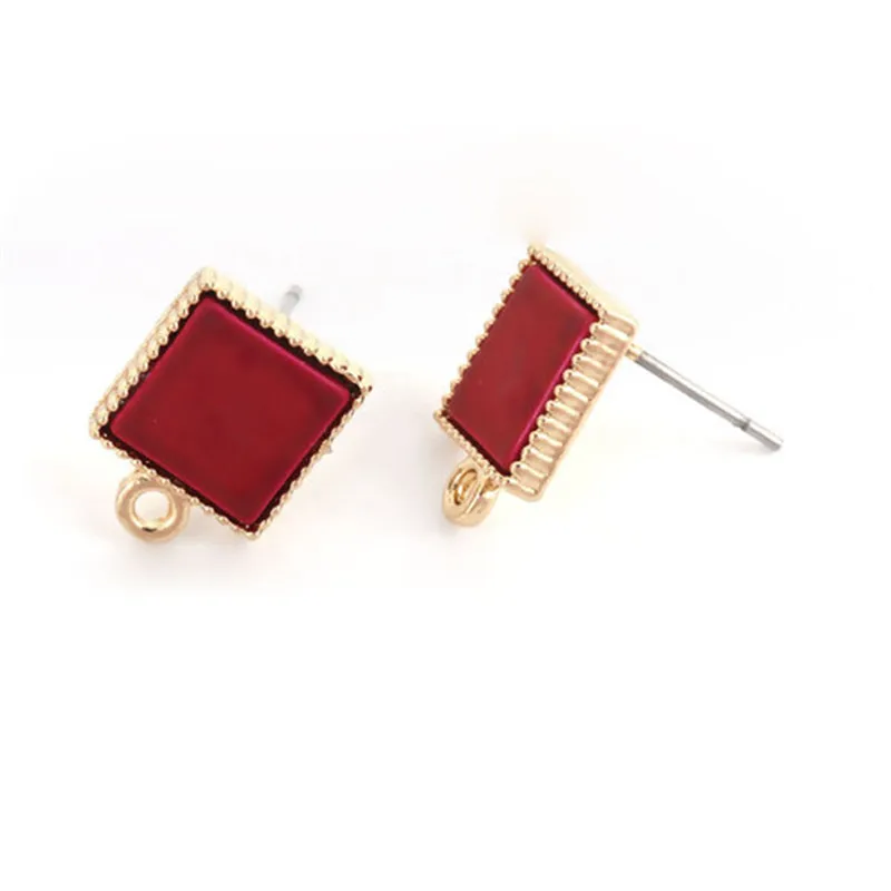 Серьги-гвоздики DoreenBeads из сплава цинка и смолы фурнитура для сережек-гвоздиков