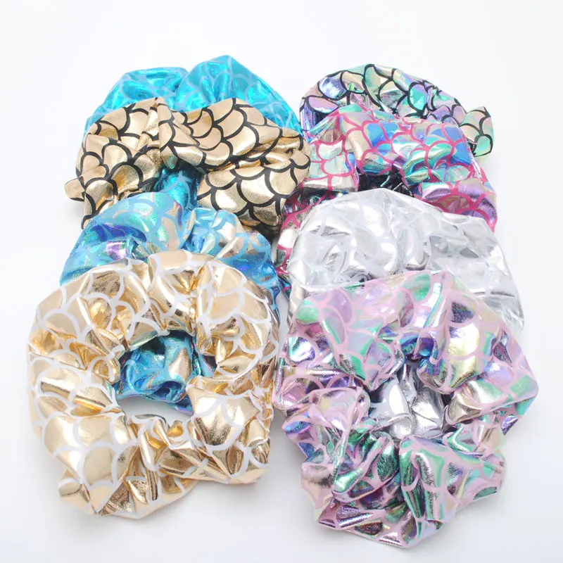 Резинки для волос блестящие металлические женские аксессуар 6 шт. держатель