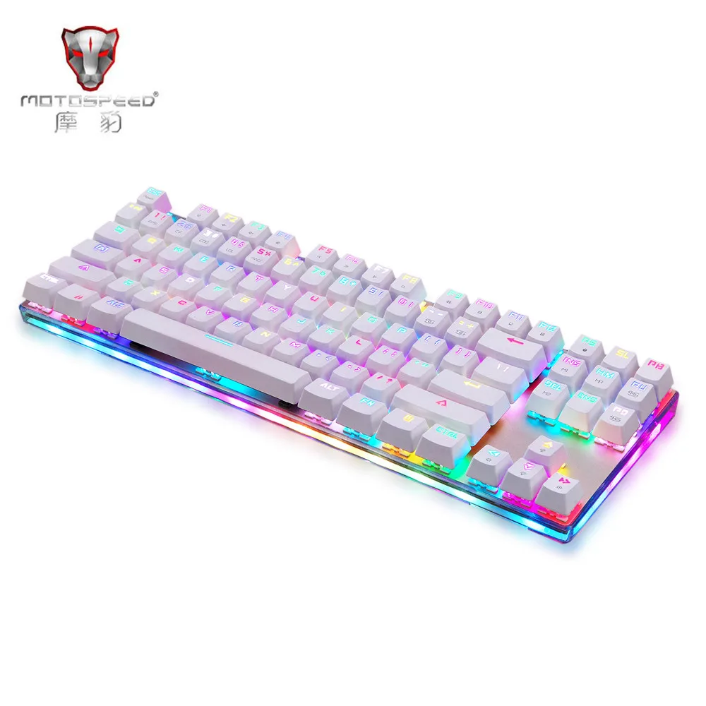 Motospeed K87S NKRO механическая клавиатура 87 игровых клавиш эргономичные клавиатуры USB 2