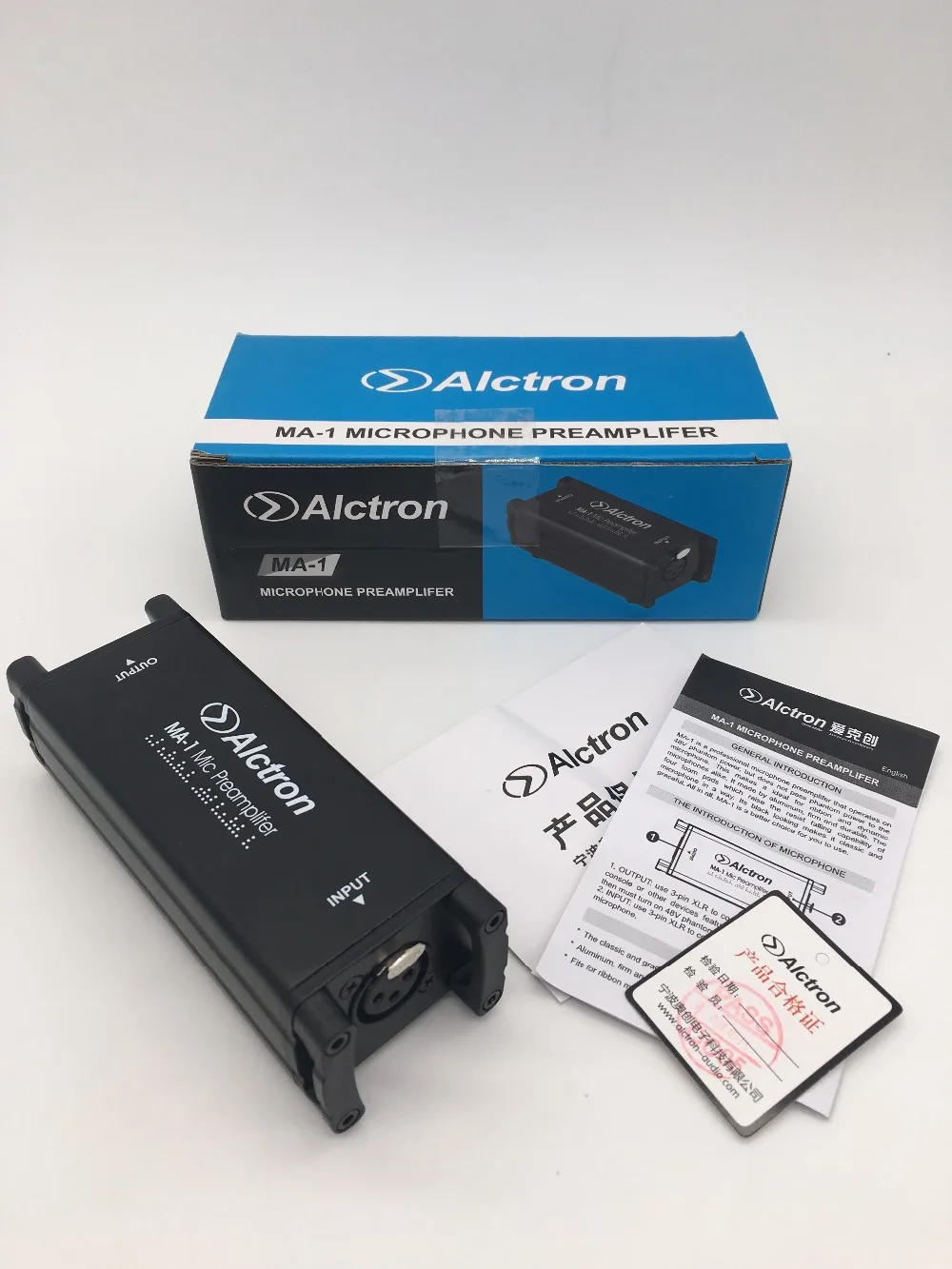 Alctron MA-1 профессиональный микрофонный предусилитель микрофонный усилитель для динамического микрофона и пассивного ленточного микрофона