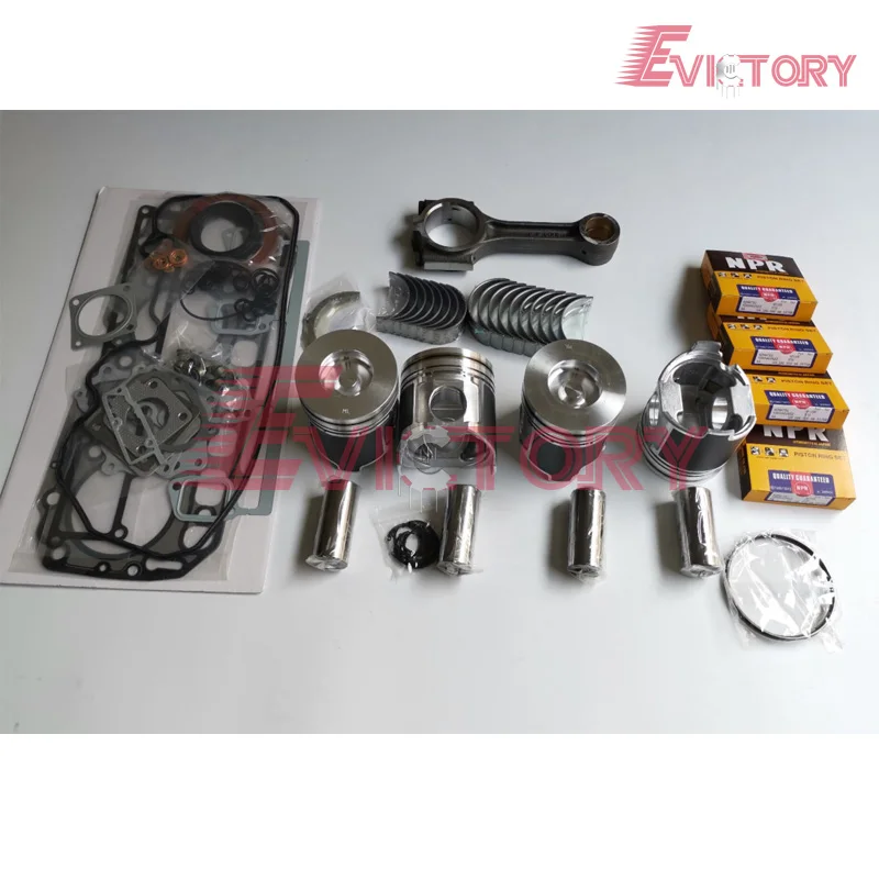 4D106 S4D106 4TNV106 4TNE106 поршневое кольцо+ полный комплект прокладок двигателя+ подшипник двигателя для экскаватора Komatsu PC95MR-2