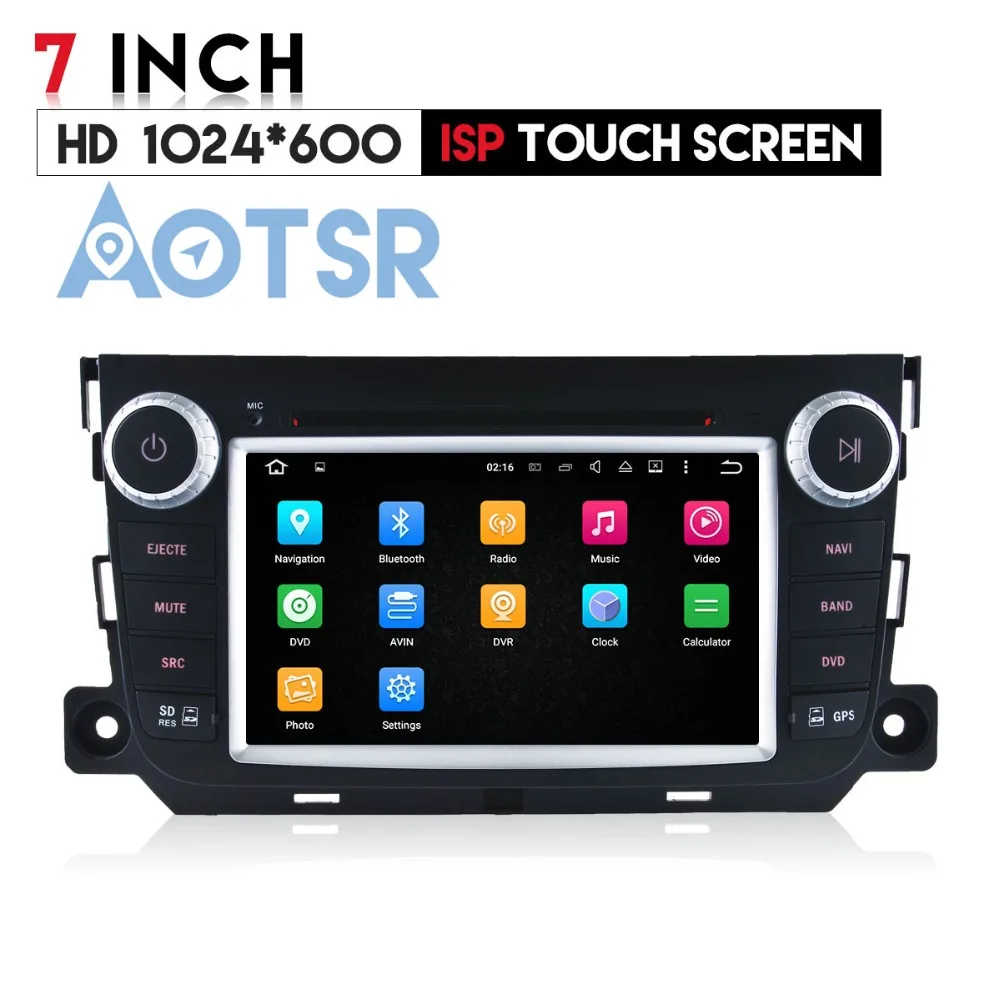 Автомобильный DVD-плеер Pure Android 2012 4 + 32 ГБ для Smart Fortwo 2016-аудио GPS 2 din радио