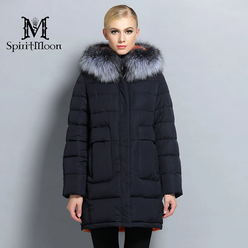 пуховик женский Средней Длинны куртка женская зимняя с Капюшоном пальто женское