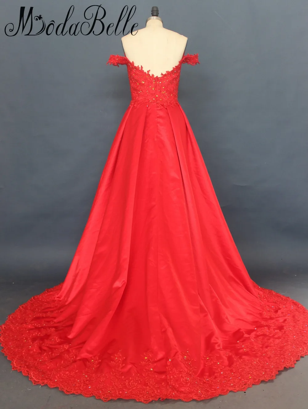 Вечерние платья modabelle Красное длинное платье для выпускного вечера с золотыми