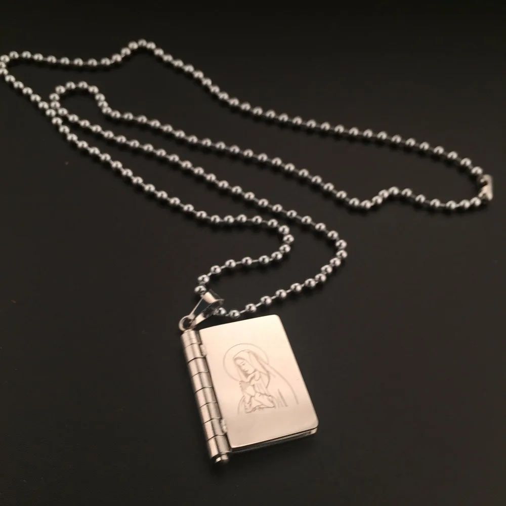 Девы Марии прямоугольник фото медальон кулон богиня крест мяч цепи Цепочки и