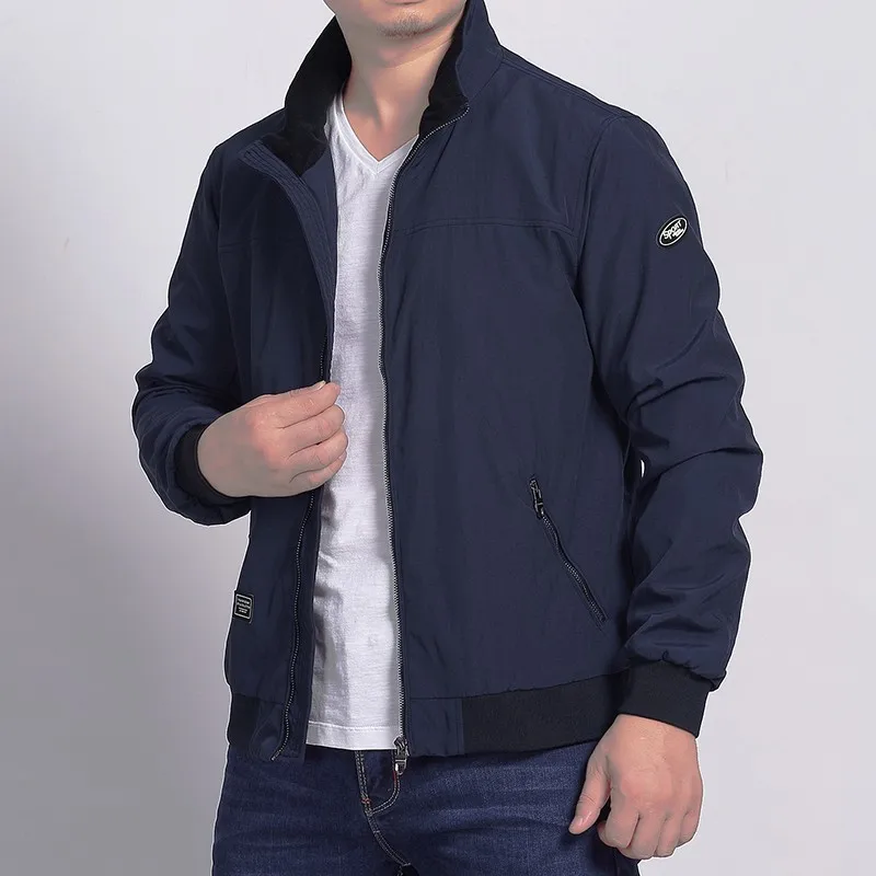 Зимняя куртка бомбер для мужчин пилота ВВС Теплая мужская с меховым воротником