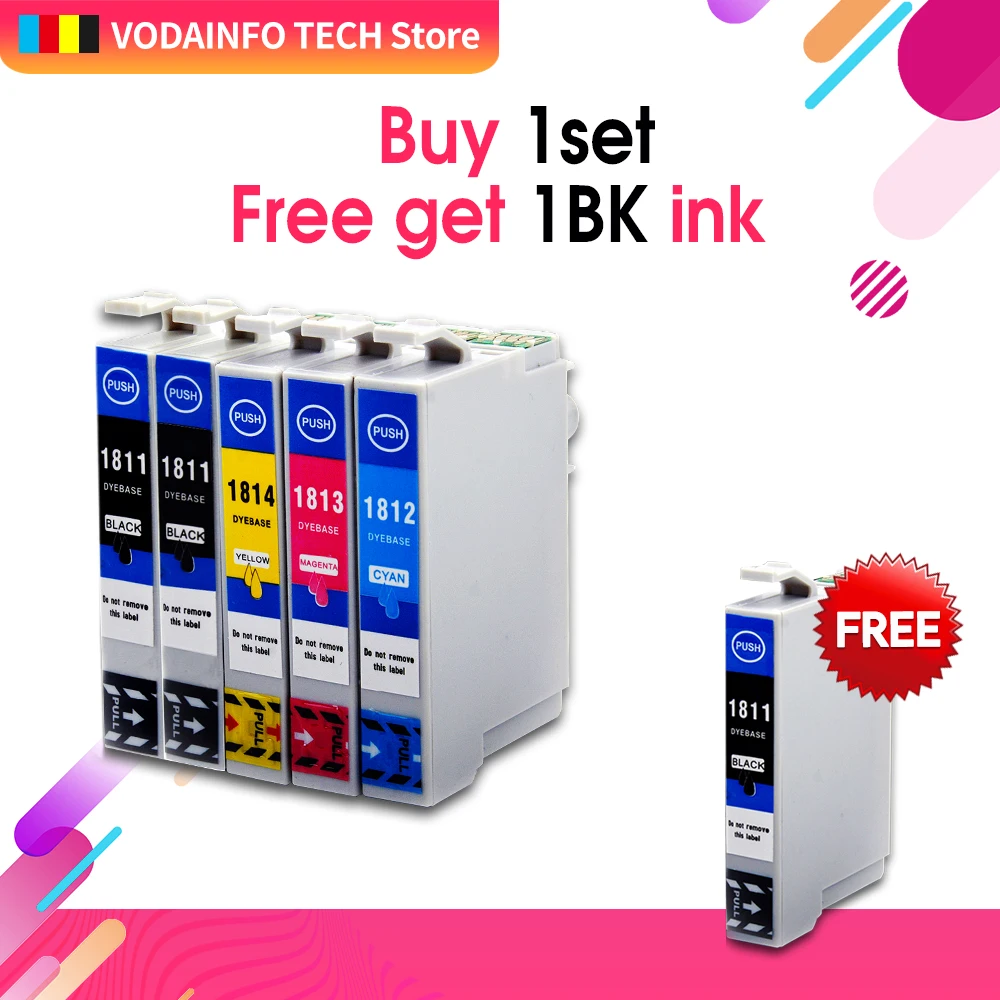 T1811 чернильный картридж для EPSON XP212/XP215/XP312/XP315/XP412/XP415XP30/XP102/XP202/XP302/XP305/XP402/XP405