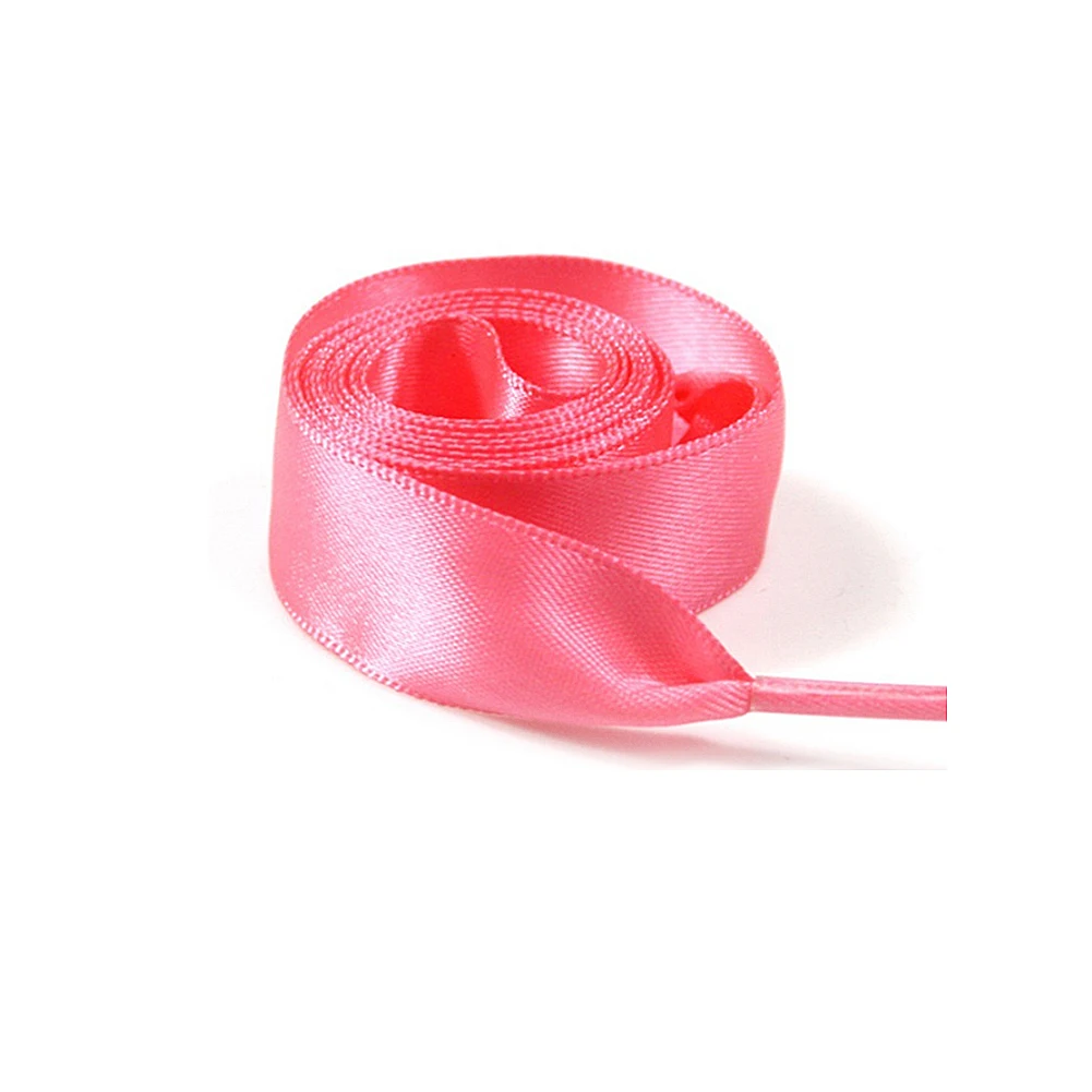 Deep Pink 1 пара модных х 80 см/90 см/100 см обувь на плоской подошве, украшенная шелковой лентой Шнурки Кроссовки Спортивная обувь со шнуровкой одна пара Прямая - Цвет: Deep Pink