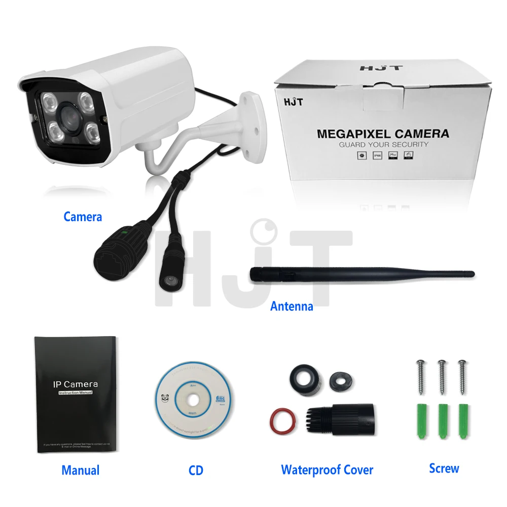 HJT H.265 WIFI сетевая камера SD слот для карты P2P CCTV безопасности Surreillance 4IR ночного