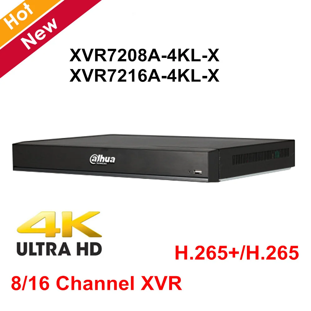 Сетевой видеорегистратор Dahua 8 канальный 16 каналов XVR7208A-4KL-X XVR7216A-4KL-X пятиядерный ГП брод 4K 1U цифрового видео Регистраторы H.265 интеллектуального поиска Регистраторы