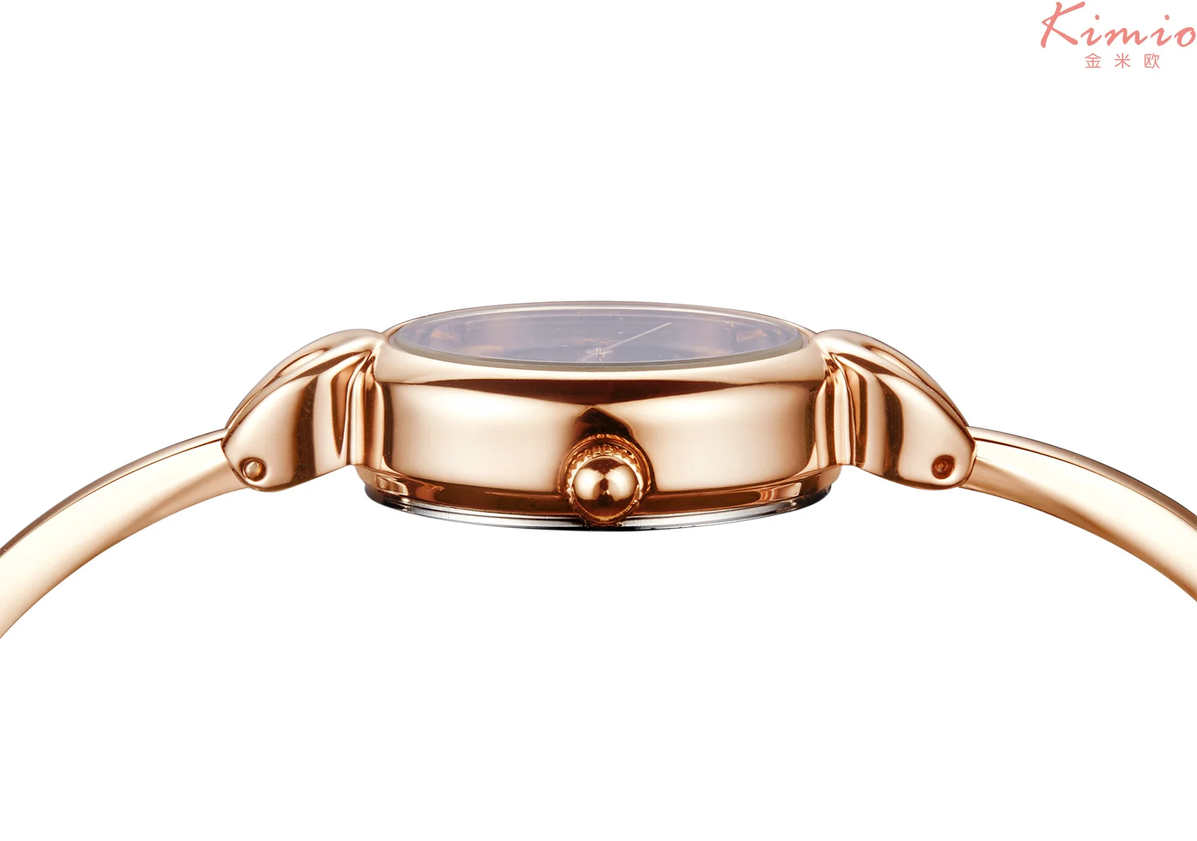 KIMIO красочные кварцевые с бриллиантами часы алый розовый золотой браслет Женское
