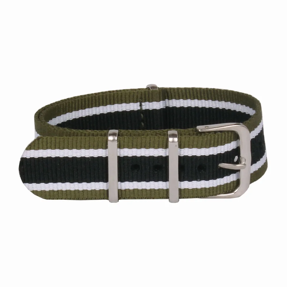 Нейлоновые ремешки для часов черные армейские зеленые спортивные с пряжкой|watchband