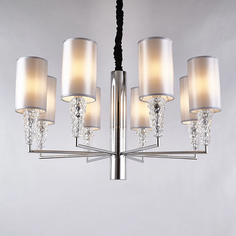 

Modern minimalist stainless steel crystal pendant light personality Restaurant dining room bar hanging lighting lamps