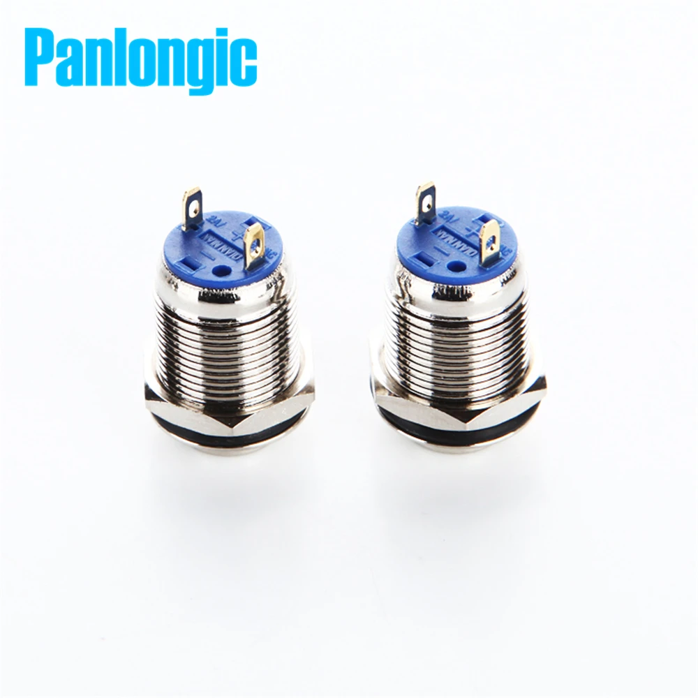 10 шт. 12 мм водонепроницаемый мгновенный высокий круглый металлический кнопочный