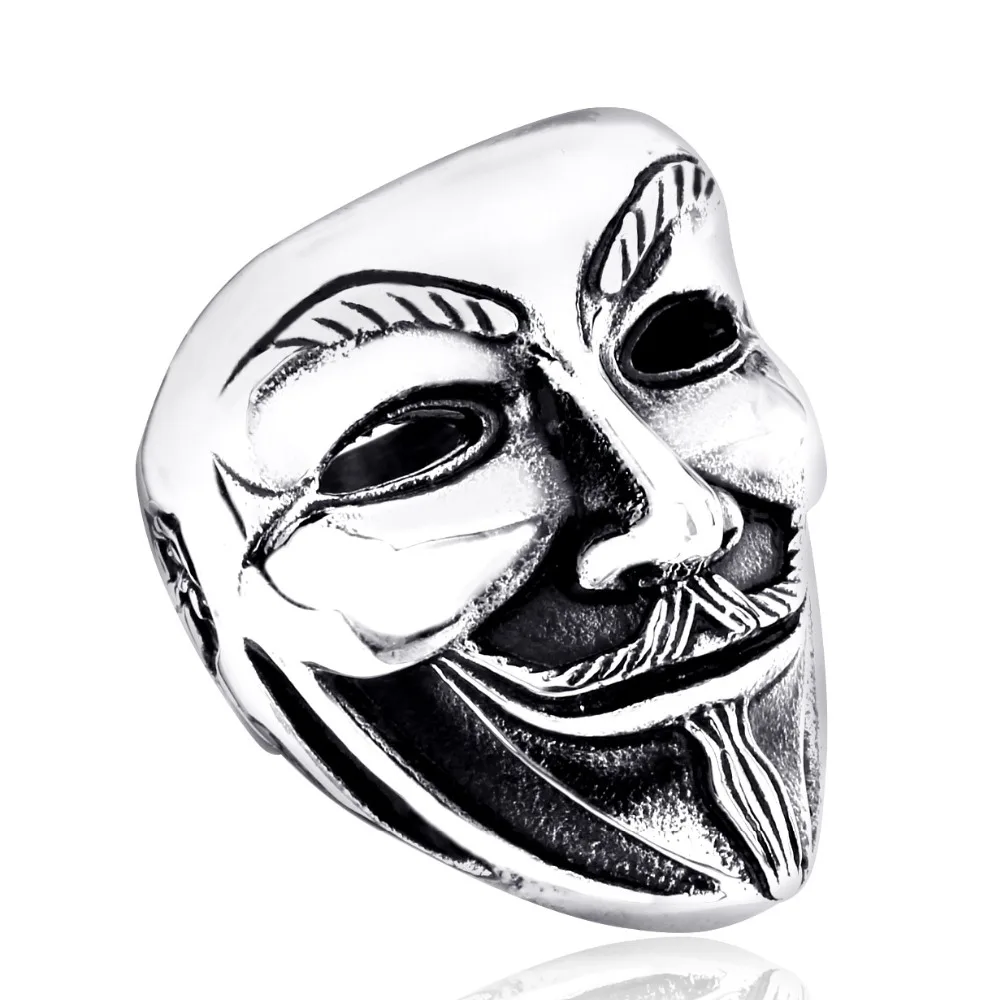 Кольцо из нержавеющей стали V для Vendetta кольцо в стиле фильма маска панк Байкер