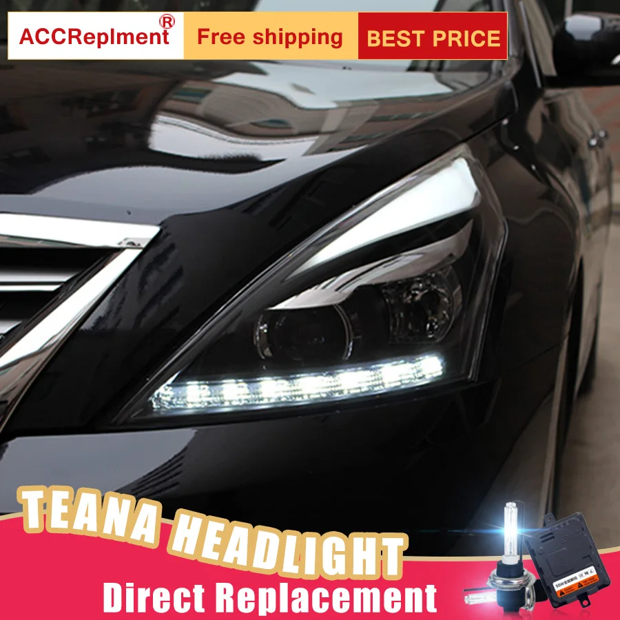 2 шт. светодиодный фары для Nissan Teana 2008-2012 светодиодный автомобильный фонарь ангельские глазки ксенон HID комплект Противотуманные фары светодиодный дневные ходовые огни