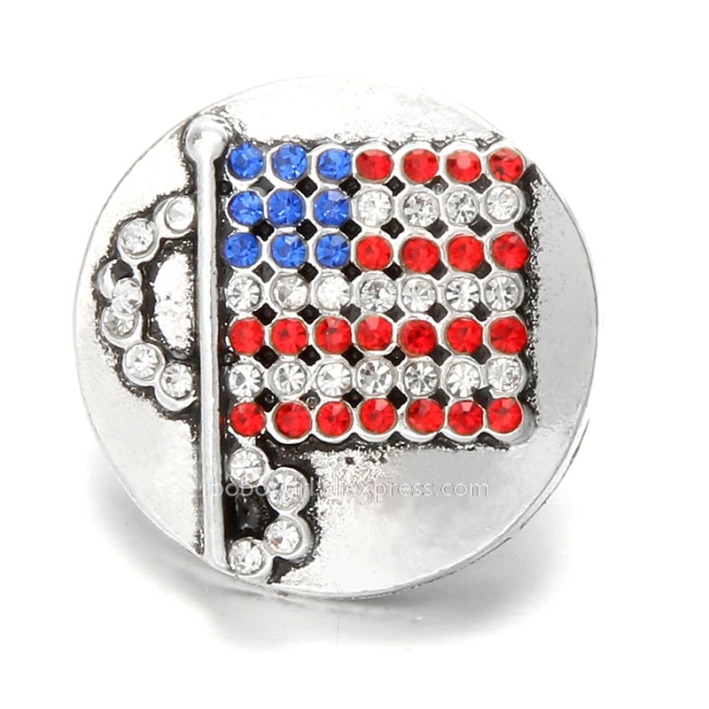 Metal Snap button XH9355 любовь крест США Лента семья Волейбол Баскетбол 18 мм металлическая кнопка ювелирные изделия DIY браслет - Окраска металла: Metal Snap button