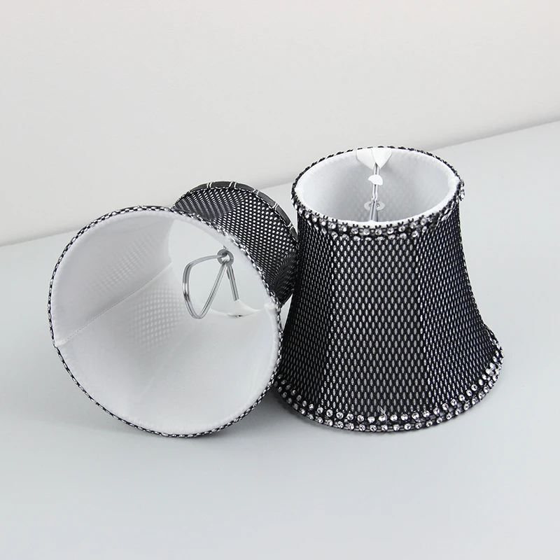 Настенный абажур из черной ткани стеклянные лампочки для люстры зажим|chandeliers lamp