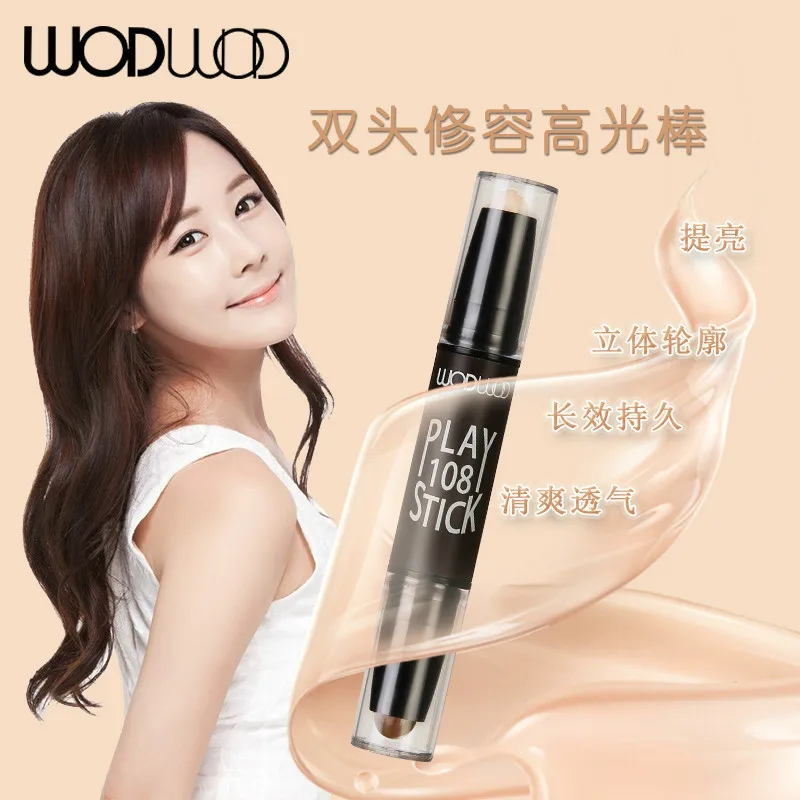 Двусторонняя 2 in1 Контур Стик Лица Фонд Макияж Натуральный Крем Корректор