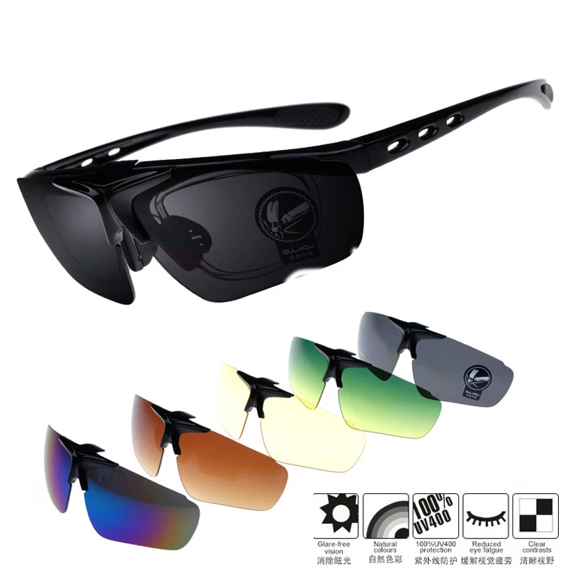 

5 Lens Sports Sunglasses Fishing Sun Glasses Goggles UV400 Sports Men Women Sunglasses for Men Eyewear De Sol Feminino