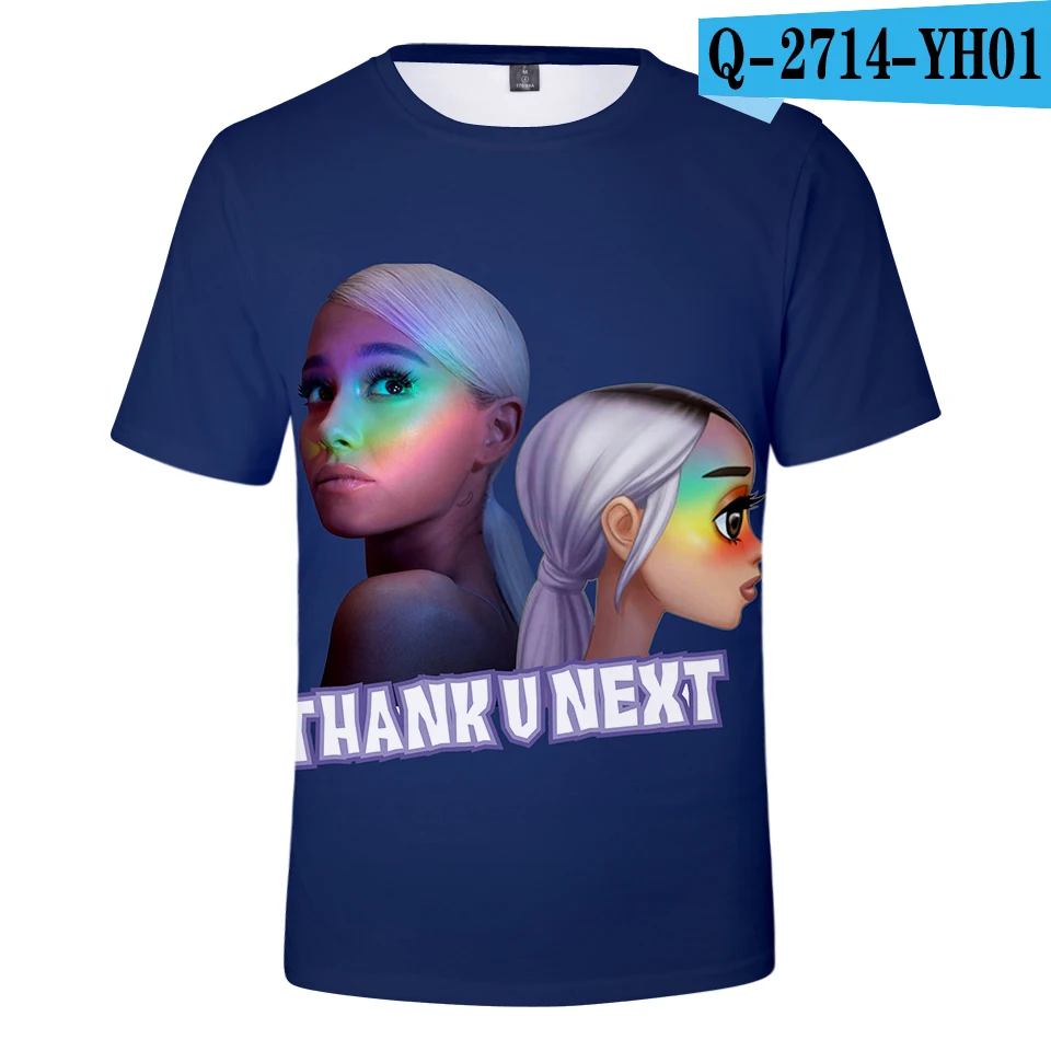 Ariana Grande 3d футболка женская летняя повседневная футболка Harajuku хит-хоп футболки Плюс Размер короткий рукав одежда - Цвет: picture color