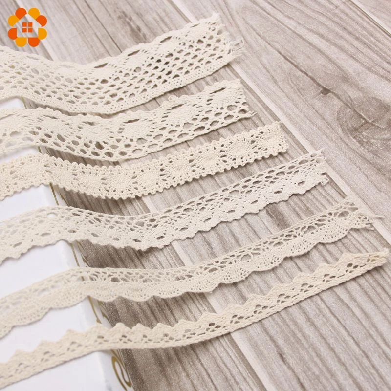 Новинка 4 м/лот хлопковый материал с кружевной лентой для шитья дома 5 размеров