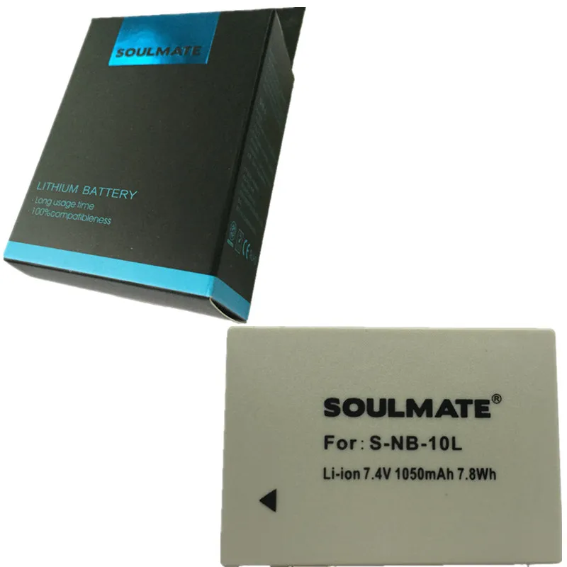 Аккумулятор SOULMATE NB-10L NB10L для цифровой камеры аккумулятор NB 10L Canon G1X G15 G16 SX40HS SX50HS