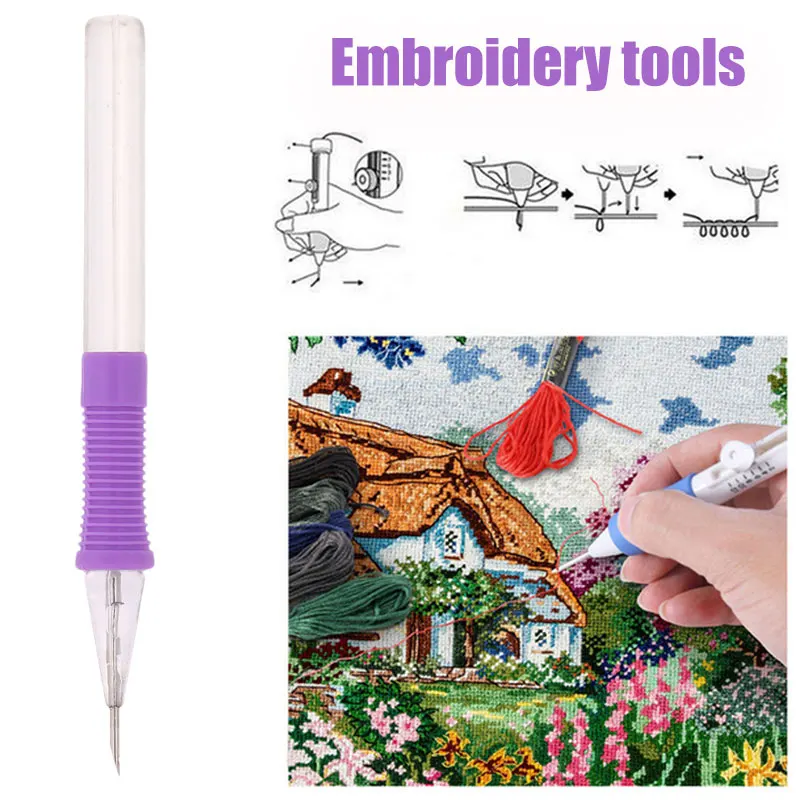 Пробивная игла Пластиковые ремесла прочная Волшебная вышивка ручка для шитья