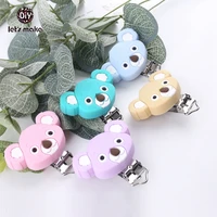 lets make silicone koala pacifier clips 1pc diy jewelry soother clip sensory chewing toy nursing dummy clip chains baby teether