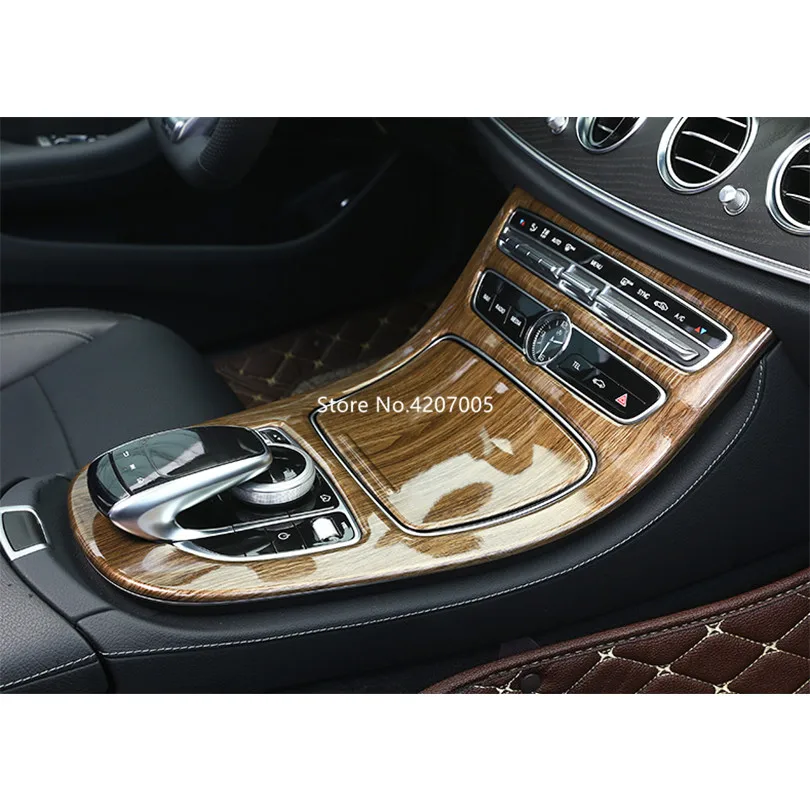 Для Mercedes Benz W213 E Class 2016 2017 2018 ABS пластик орех коричневый цвет дерево консоль