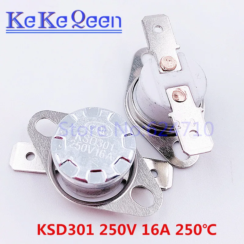 KSD301 250V 16A 250 градусов Цельсия термостат Температура Термальность Управление переключатель