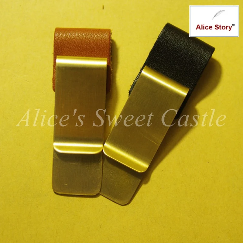 Латунный Зажим для ручки 2 размера винтажной кожаной записной книжки из воловьей